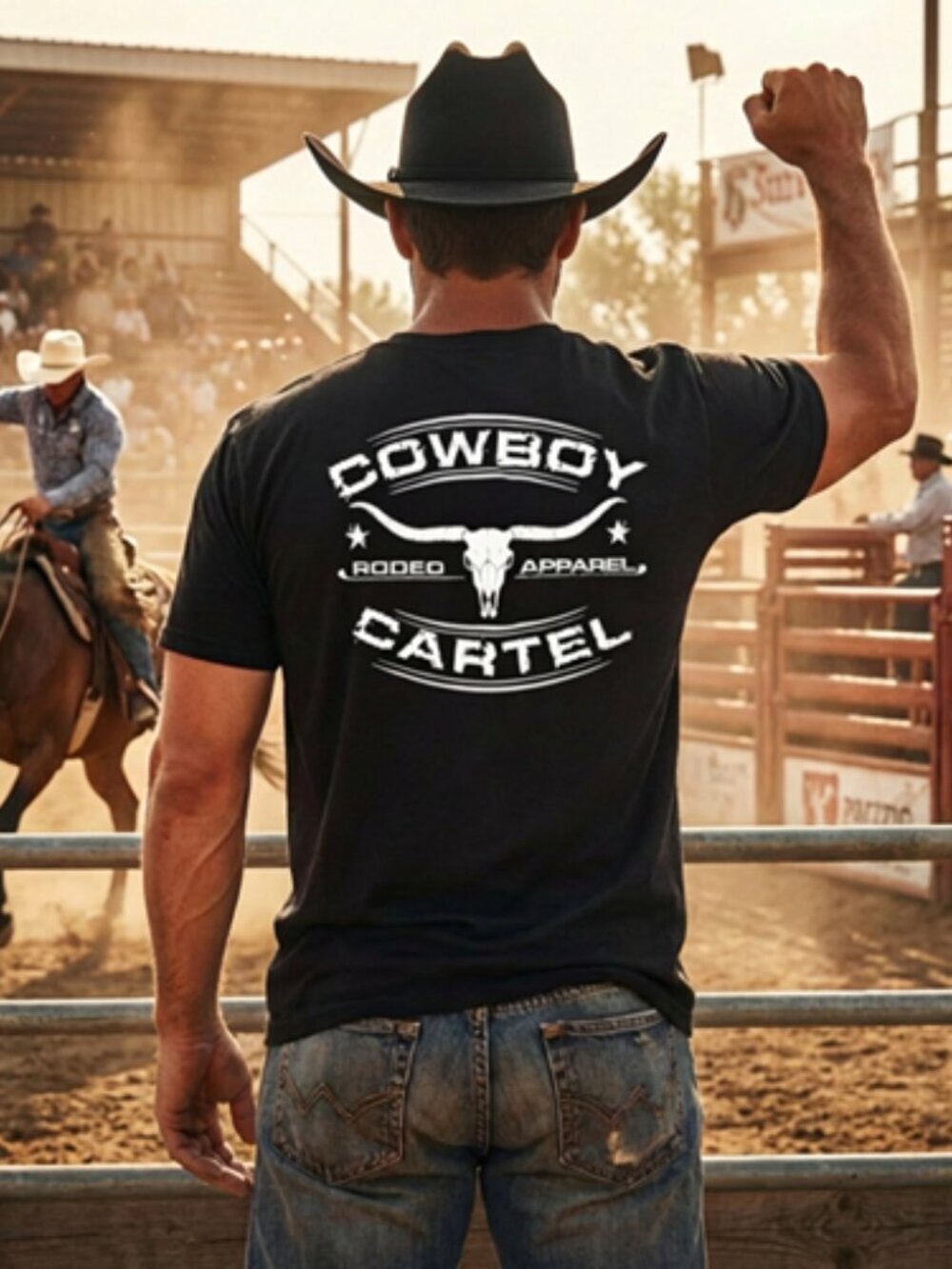Cowboy Cartel Rodeo Apparel T-shirt Mens Multiple Sizes Black Cotton